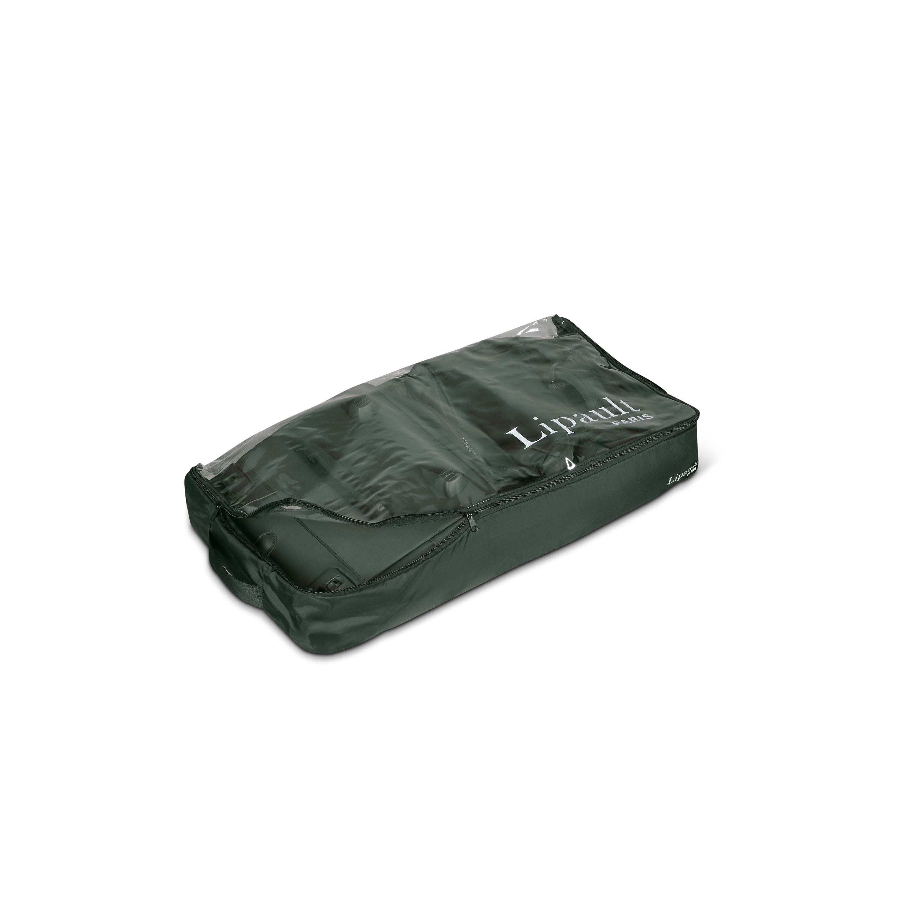 Lipault Foldable Plume Wheeled Duffel, Khaki Green, Packed in Storage Cover image number 1